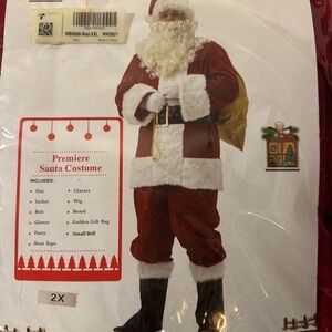 Premiere Santa Costume in Red and White 2x New